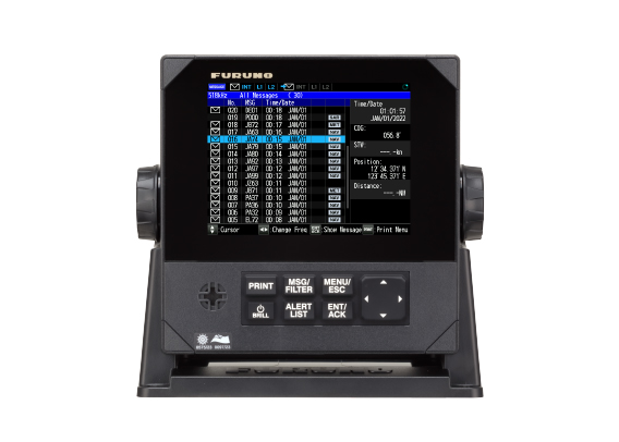 Refined UI for greater visibility and operability, NAVTEX Receiver